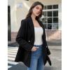imageIDEALSANXUN Womens Wool Coat Double Breasted Trench Coat Fall Winter ClothesBlack