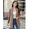 imageIDEALSANXUN Womens Wool Coat Double Breasted Trench Coat Fall Winter ClothesKhaki