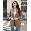 imageIDEALSANXUN Womens Wool Coat Double Breasted Trench Coat Fall Winter ClothesKhaki