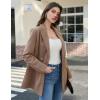 imageIDEALSANXUN Womens Wool Coat Double Breasted Trench Coat Fall Winter ClothesKhaki