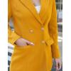 imageIDEALSANXUN Womens Wool Coat Double Breasted Trench Coat Fall Winter ClothesYellow