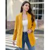 imageIDEALSANXUN Womens Wool Coat Double Breasted Trench Coat Fall Winter ClothesYellow