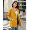 imageIDEALSANXUN Womens Wool Coat Double Breasted Trench Coat Fall Winter ClothesYellow