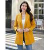 imageIDEALSANXUN Womens Wool Coat Double Breasted Trench Coat Fall Winter ClothesYellow
