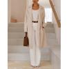 imageIDEALSANXUN Womens Wool Coat Fall Winter Midi Length Trench Coat with BeltBeige
