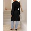 imageIDEALSANXUN Womens Wool Coat Fall Winter Midi Length Trench Coat with BeltBlack