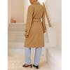 imageIDEALSANXUN Womens Wool Coat Fall Winter Midi Length Trench Coat with BeltCamel