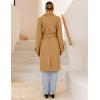 imageIDEALSANXUN Womens Wool Coat Fall Winter Midi Length Trench Coat with BeltCamel