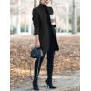imageIDEALSANXUN Womens Wool Coat Long Blazer Jackets Fall Winter Peacoat with PocketsBlack