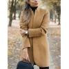 imageIDEALSANXUN Womens Wool Coat Long Blazer Jackets Fall Winter Peacoat with PocketsCamel