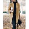 imageIDEALSANXUN Womens Wool Coat Long Blazer Jackets Fall Winter Peacoat with PocketsCamel