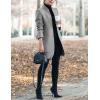 imageIDEALSANXUN Womens Wool Coat Long Blazer Jackets Fall Winter Peacoat with PocketsGrey