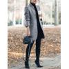 imageIDEALSANXUN Womens Wool Coat Long Blazer Jackets Fall Winter Peacoat with PocketsHeather Grey