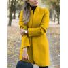 imageIDEALSANXUN Womens Wool Coat Long Blazer Jackets Fall Winter Peacoat with PocketsYellow