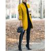 imageIDEALSANXUN Womens Wool Coat Long Blazer Jackets Fall Winter Peacoat with PocketsYellow