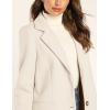 imageIDEALSANXUN Womens Wool Coats Fall Winter Notch Lapel Long Trench Coat Peacoat Blazer JacketsBeige