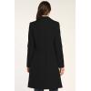 imageIDEALSANXUN Womens Wool Coats Fall Winter Notch Lapel Long Trench Coat Peacoat Blazer JacketsBlack