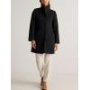 imageIDEALSANXUN Wool Coats for Women Fall Winter Peacoat Trench Coat Blazer JacketsBlack