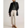 imageIDEALSANXUN Wool Coats for Women Fall Winter Peacoat Trench Coat Blazer JacketsBlack