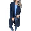 imageIDEALSANXUN Womens Long Wool Coats Fall Winter Double Breasted Trench Coat Peacoat Dress Blazer JacketsBlack
