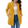 imageIDEALSANXUN Womens Wool Coat Double Breasted Trench Coat Fall Winter ClothesYellow