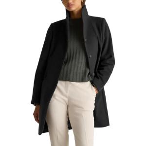 imageIDEALSANXUN Wool Coats for Women Fall Winter Peacoat Trench Coat Blazer JacketsBlack