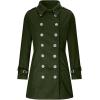 imageIDEALSANXUN Double Breasted Wool Coats for Women Trendy Fall Winter Mid Pea Trench Coat Blazer Jackets OvercoatArmy