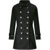 imageIDEALSANXUN Double Breasted Wool Coats for Women Trendy Fall Winter Mid Pea Trench Coat Blazer Jackets OvercoatBlack