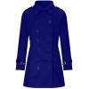 imageIDEALSANXUN Double Breasted Wool Coats for Women Trendy Fall Winter Mid Pea Trench Coat Blazer Jackets OvercoatNavy Blue