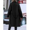 imageIDEALSANXUN Long Wool Coats for Women Fall Winter Blazer Jacket Lapel Trench Coat Casual Dressy Peacoat Overcoat with BeltBlack