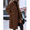 imageIDEALSANXUN Long Wool Coats for Women Fall Winter Blazer Jacket Lapel Trench Coat Casual Dressy Peacoat Overcoat with BeltDark Brown