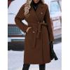 imageIDEALSANXUN Long Wool Coats for Women Fall Winter Blazer Jacket Lapel Trench Coat Casual Dressy Peacoat Overcoat with BeltDark Brown