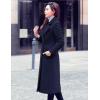 imageIDEALSANXUN Long Wool Coats for Women Fall Winter Coats Wool Jacket PeacoatNavy
