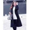 imageIDEALSANXUN Long Wool Coats for Women Fall Winter Coats Wool Jacket PeacoatNavy