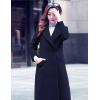 imageIDEALSANXUN Long Wool Coats for Women Fall Winter Coats Wool Jacket PeacoatNavy