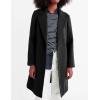 imageIDEALSANXUN Womens Fall Winter Wool Coats Midi Length Trench Coat Long Blazer JacketsBlack