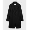 imageIDEALSANXUN Womens Fall Winter Wool Coats Midi Length Trench Coat Long Blazer JacketsBlack