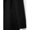 imageIDEALSANXUN Womens Fall Winter Wool Coats Midi Length Trench Coat Long Blazer JacketsBlack