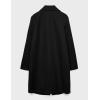 imageIDEALSANXUN Womens Fall Winter Wool Coats Midi Length Trench Coat Long Blazer JacketsBlack