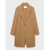 imageIDEALSANXUN Womens Fall Winter Wool Coats Midi Length Trench Coat Long Blazer JacketsCamel