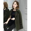 imageIDEALSANXUN Womens Fall Winter Wool Coats Peacoat Double Breasted Trench CoatsArmy