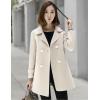 imageIDEALSANXUN Womens Fall Winter Wool Coats Peacoat Double Breasted Trench CoatsBeige 01