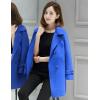 imageIDEALSANXUN Womens Fall Winter Wool Coats Peacoat Double Breasted Trench CoatsBlue