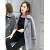 imageIDEALSANXUN Womens Fall Winter Wool Coats Peacoat Double Breasted Trench CoatsGrey 01