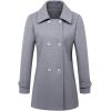 imageIDEALSANXUN Womens Fall Winter Wool Coats Peacoat Double Breasted Trench CoatsGrey 01