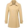 imageIDEALSANXUN Womens Fall Winter Wool Coats Peacoat Double Breasted Trench CoatsKhaki