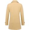 imageIDEALSANXUN Womens Fall Winter Wool Coats Peacoat Double Breasted Trench CoatsKhaki