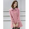 imageIDEALSANXUN Womens Fall Winter Wool Coats Peacoat Double Breasted Trench CoatsPink