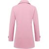 imageIDEALSANXUN Womens Fall Winter Wool Coats Peacoat Double Breasted Trench CoatsPink