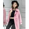 imageIDEALSANXUN Womens Fall Winter Wool Coats Peacoat Double Breasted Trench CoatsPink